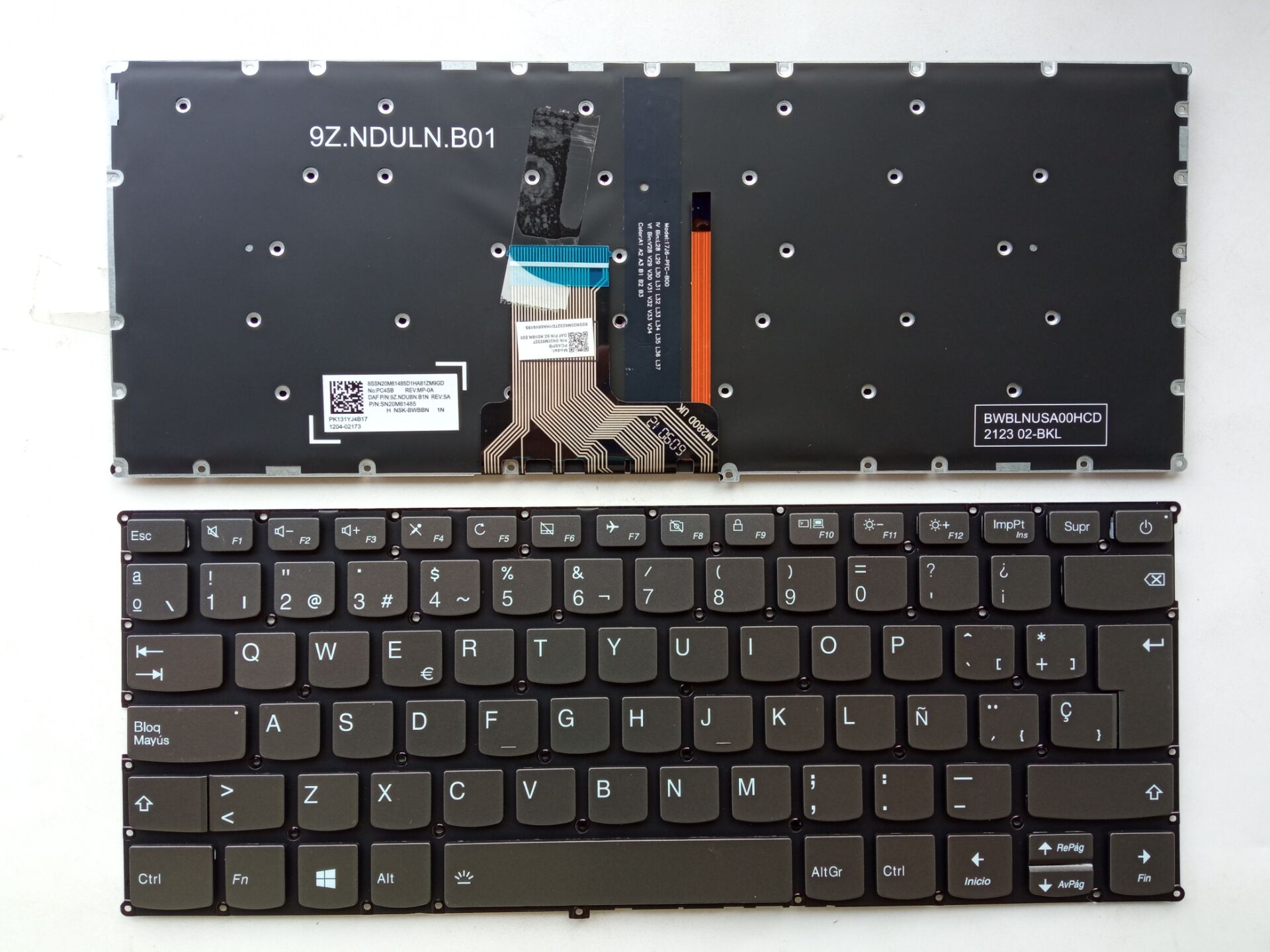 Picture of New Replacement Laptop Keyboard For LENOVO 320S-13 with switch Grey Backlit (OEM) SP Layout